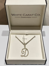 VS DIAMOND D PENDANT IN 10KW WITH CHAIN - White Carat - USA